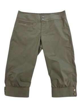 Merrell crop pants knee breeches army/army green with pockets medium rise size 6